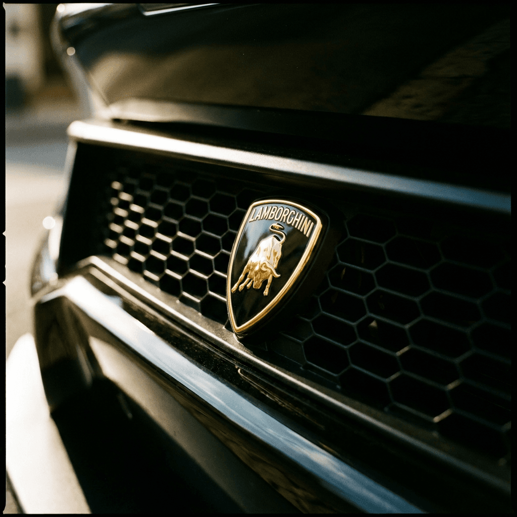 Polished badge detail